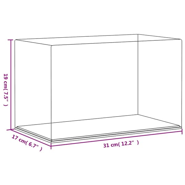 Akryllåda transparent 31x17x19 cm