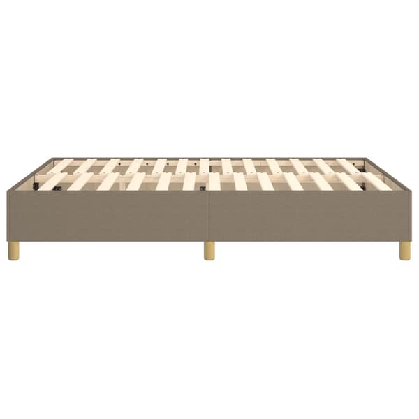 Boxspring-sängram taupe 140x200 cm tyg