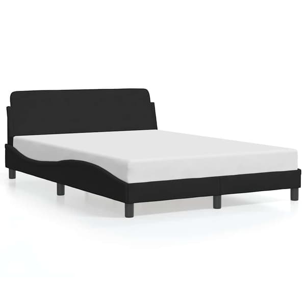 Bed Frame "Dover" Black 140x190 cm Velvet