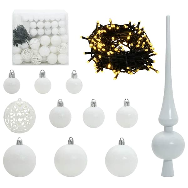 Julprydnad Set med 300 LED-lampor 120 pcs Vit Plast
