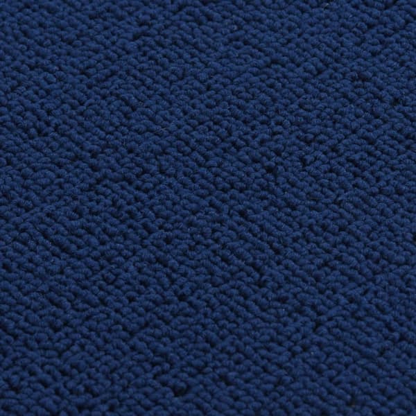 Trappstegsmattor 15 st 75x20 cm marinblå rektangulär