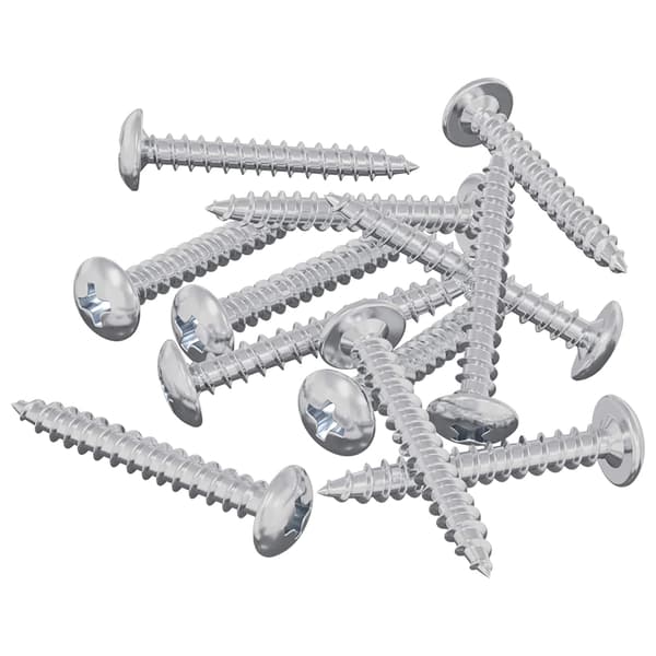 Träskruvar 12 pcs Silver M4 x 28 mm Stål