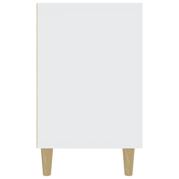 Skänk vit 100x36x60 cm konstruerat trä
