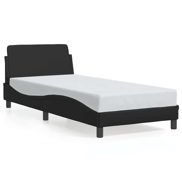 Bed Frame "Dover" Black 90x200 cm Faux Leather