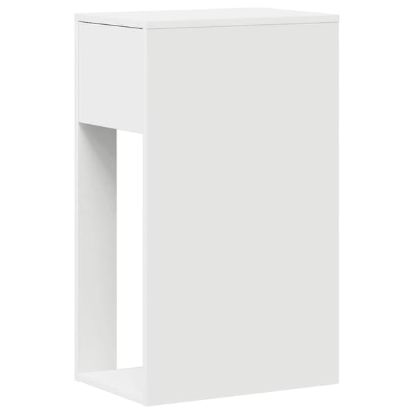 Datorstativ med låda vit 30x44x74 cm