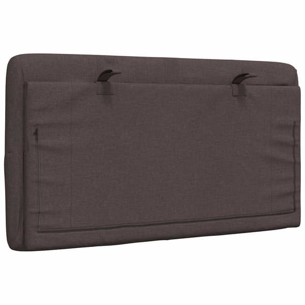 Headboard Cushion Dark Brown 80 cm Fabric