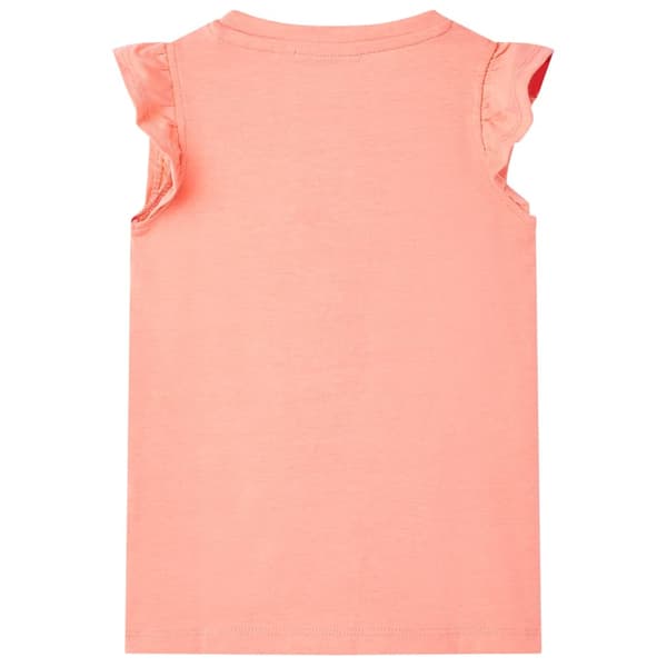 T-shirt för barn neonkorall 116