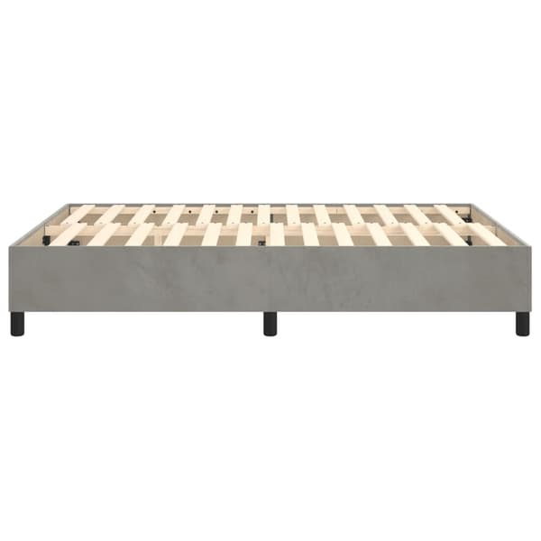Boxspring-sängram ljusgrå 140x200 cm sammet