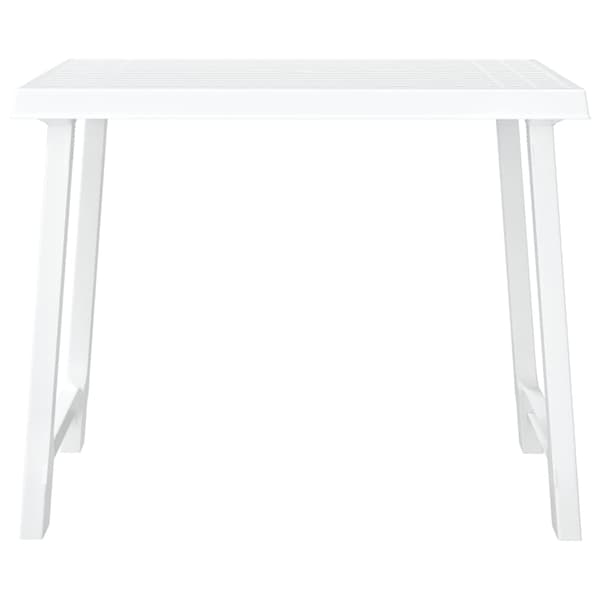 Campingbord vit 79x56x64 cm PP träutseende