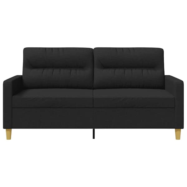2-sitssoffa svart 140 cm tyg