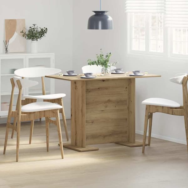 Matbord 110 x 60 x 75 cm Konstruerat trä Artisan Ek Rektangulär