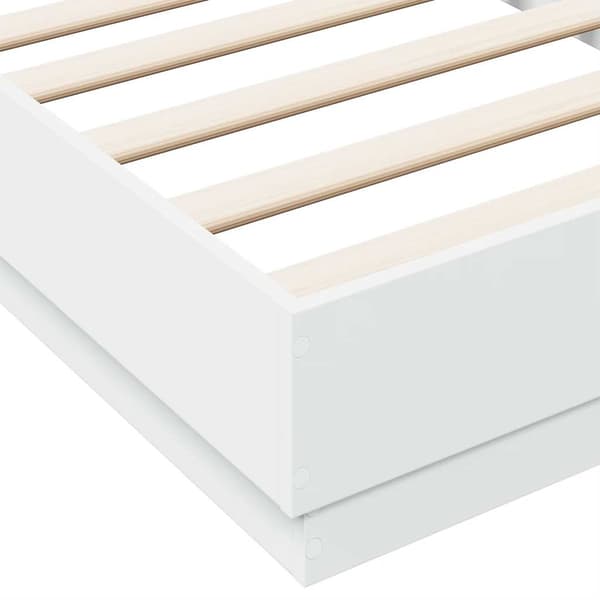 Sängram vit 90x190 cm konstruerat trä