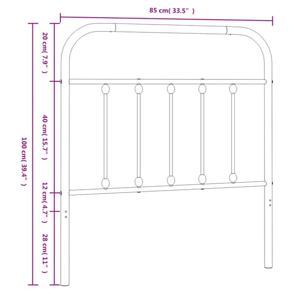 Ersättningsgavel metall vit 80 cm