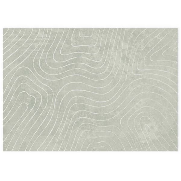 Områdesmattor Rektangulär PALMERAS Grön 240 x 340 cm Polyester