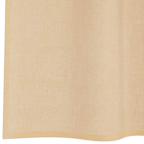 Voile gardiner med stångfickor 2 st sand