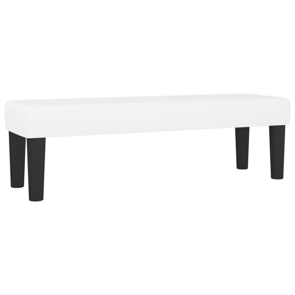 Ramsäng med madrass vit 140x190 cm konstläder
