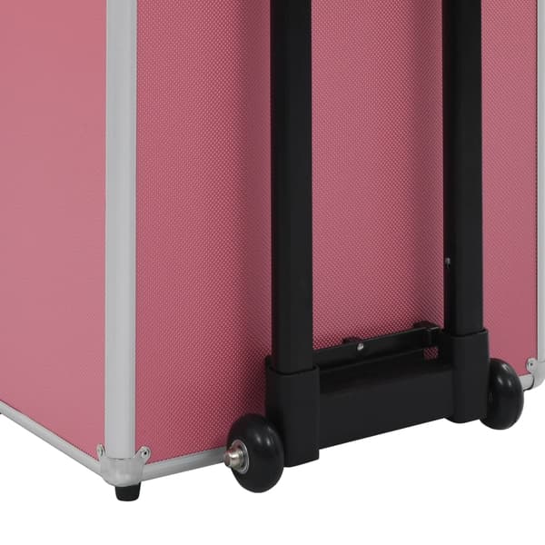Sminklåda aluminium rosa