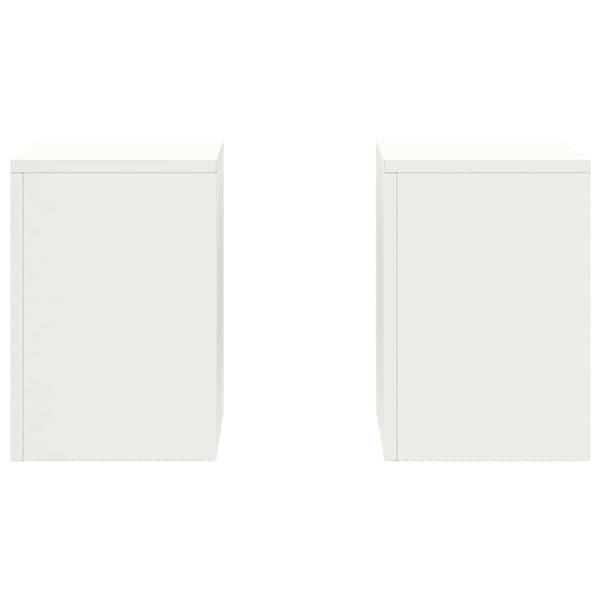 Växtställ 2 pcs Vit 24 x 24 x 35 cm Stål