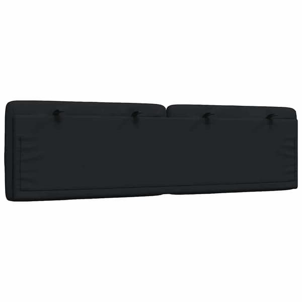 Headboard Cushion Black 180 cm Fabric