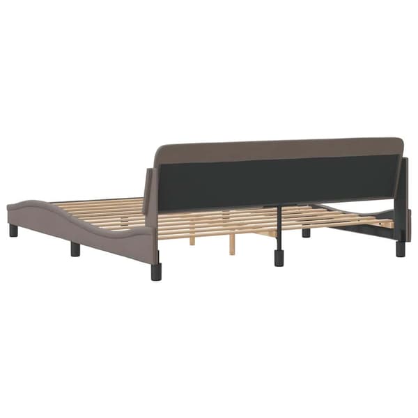 Bed Frame "Dover" Taupe 180x200 cm Fabric