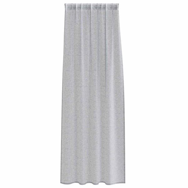 Voile Gardin med gardiner 2 pcs Mörkgrå 245 x 140 cm Polyester