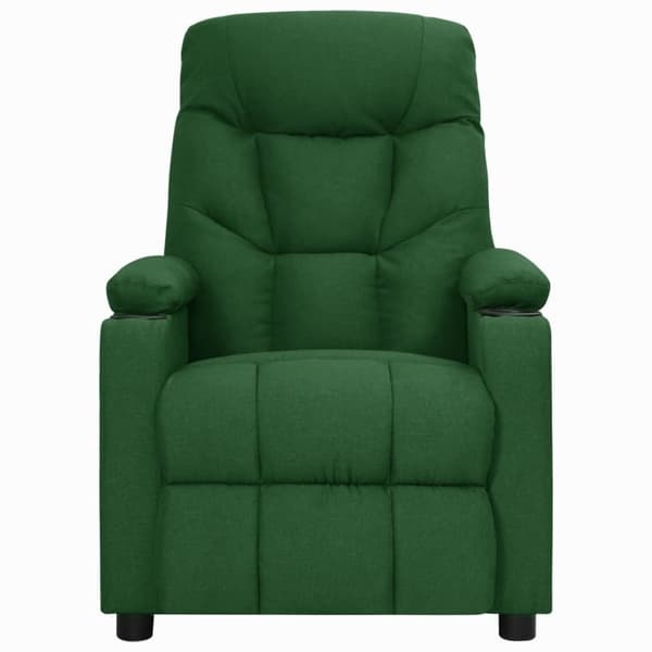 Reclinerfåtölj mörkgrön tyg