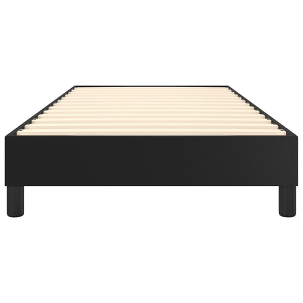 Boxspring-sängram svart 90x200 cm konstläder