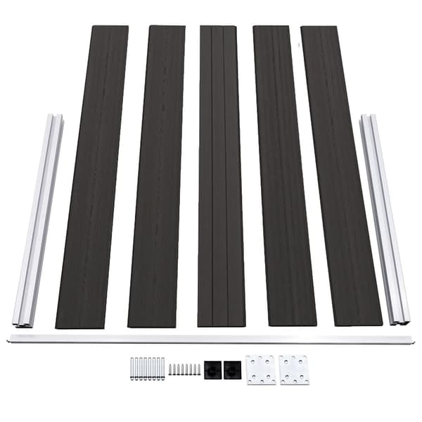 Staketpanel WPC 180x105 cm svart