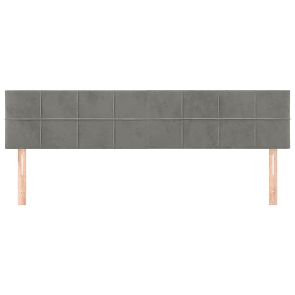 Sänggavlar ljusgrå 160x5x78/88 cm sammet