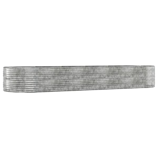 Odlingslåda silver 447x140x68 cm galvaniserat stål