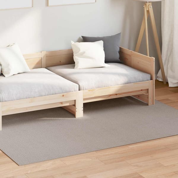 Områdesmattor Rektangulär LUGO Taupe 140 x 200 cm Polyester