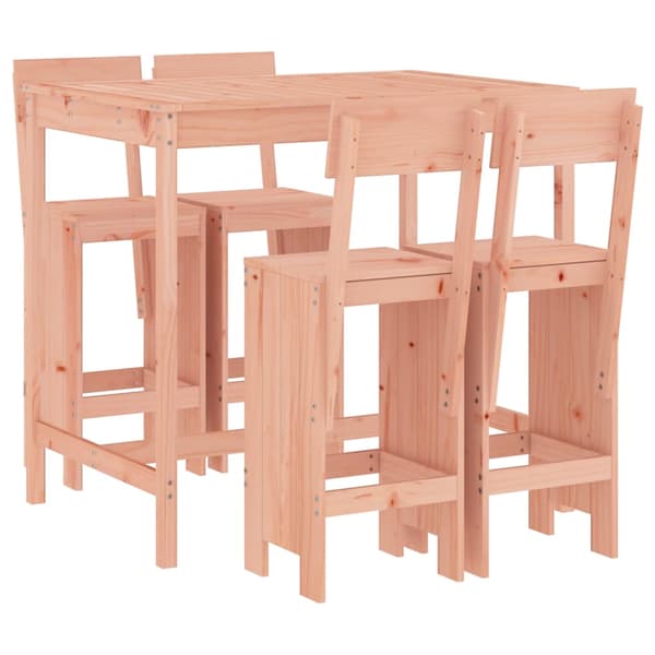 Bistroset 5 delar massivt douglasträ