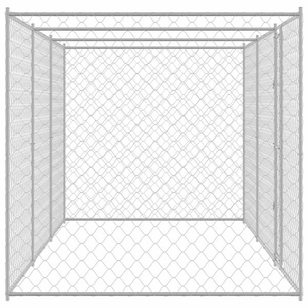 Hundbur Silver 600 x 200 x 200 cm Galvaniserat Stål