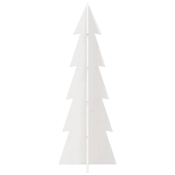 Julgran trä vit 112 cm massiv furu