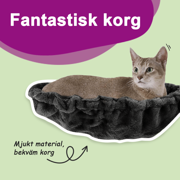 Klösträd med sisalpelare mörkgrå 70 cm