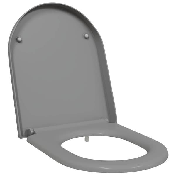 Toalettstol Grå 49 x 36 x 4 cm Duroplast