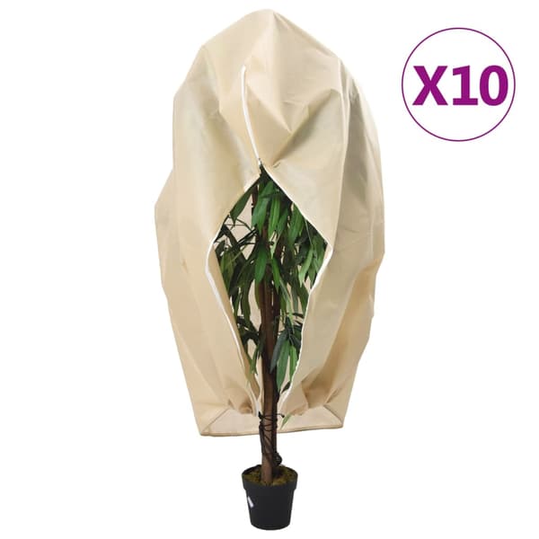 Fiberdukar med blixtlås 10 st 70 g/m² 3,93x3 m