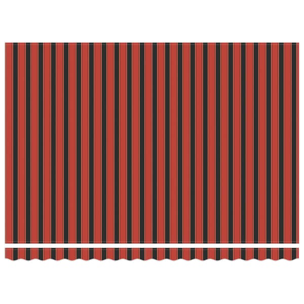 Utfällbar markis orange och brun 450 ×350 cm tyg