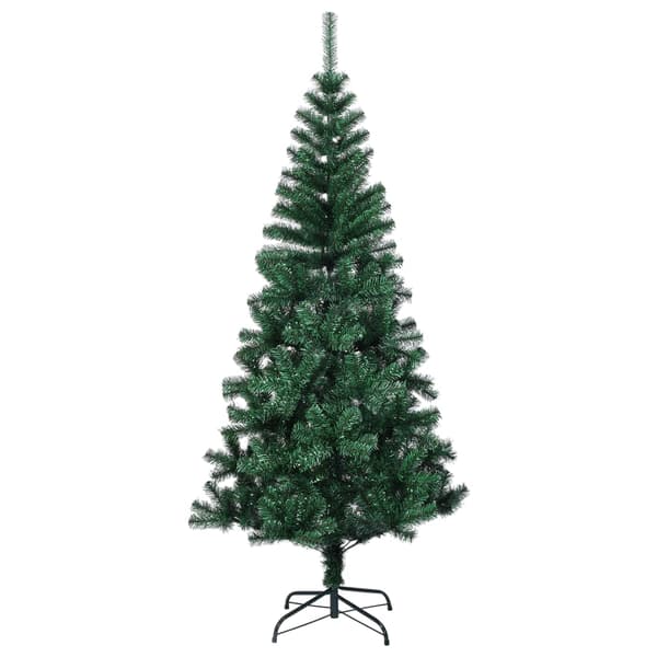Plastgran med regnbågsskimrande grenar grön 150 cm PVC