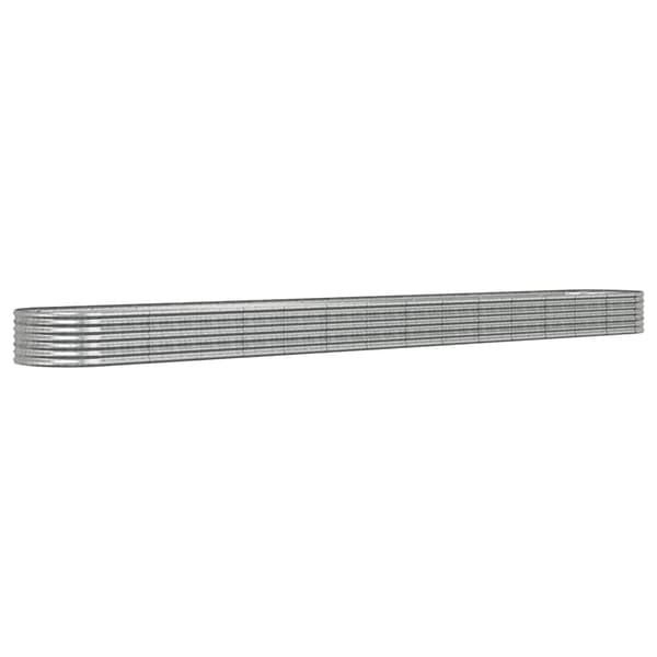 Odlingslåda galvaniserat stål 620x80x36 cm silver