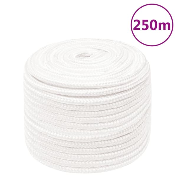 Båtlina helvit 14 mm 250 m polypropylen