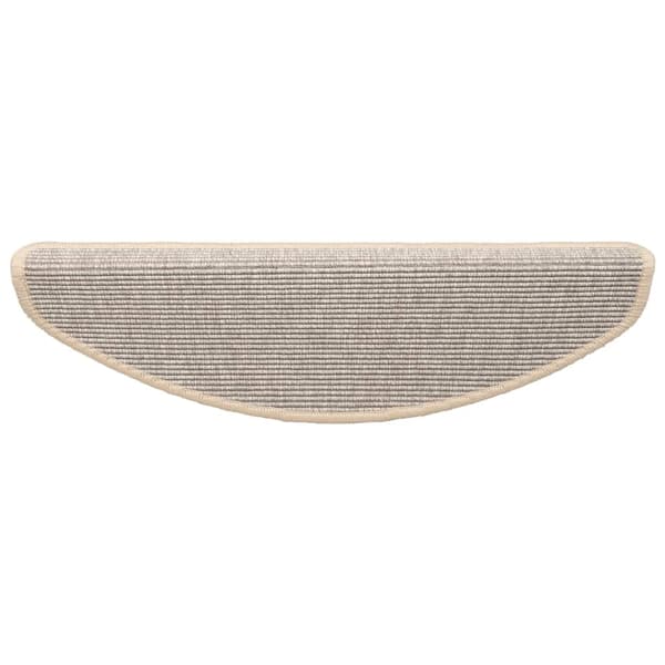 Trappmattor 15 st 65x21x4 cm silver halvrunda stora