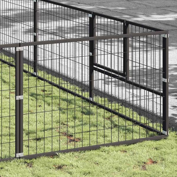 Hundgård svart 80 m² stål
