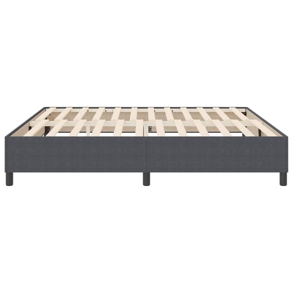 Plattform sängram Mörkgrå 200 x 200 cm Kordread tyg