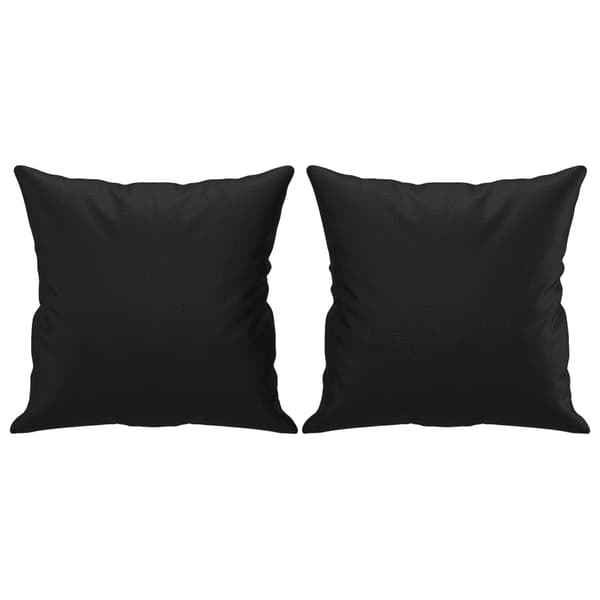 2-sits soffa med prydnadskuddar svart 120 cm konstläder