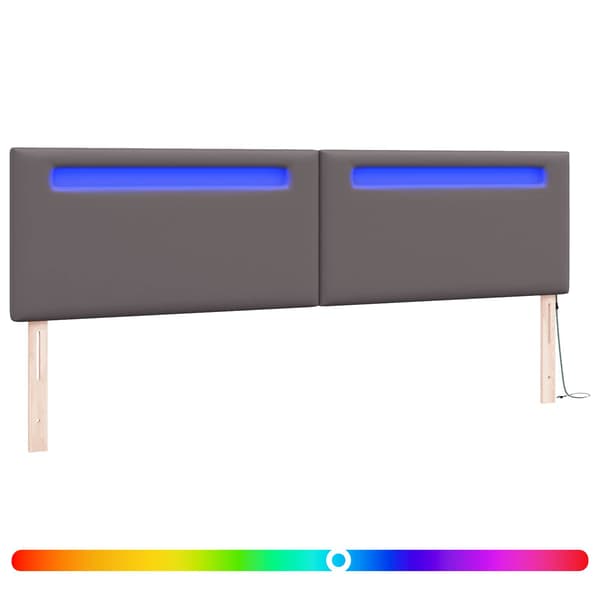 LED huvuddyna Grå 200 cm Konstläder