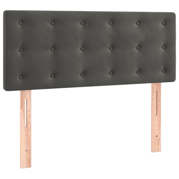 Sänggavel mörkgrå 100x5x78/88 cm sammet