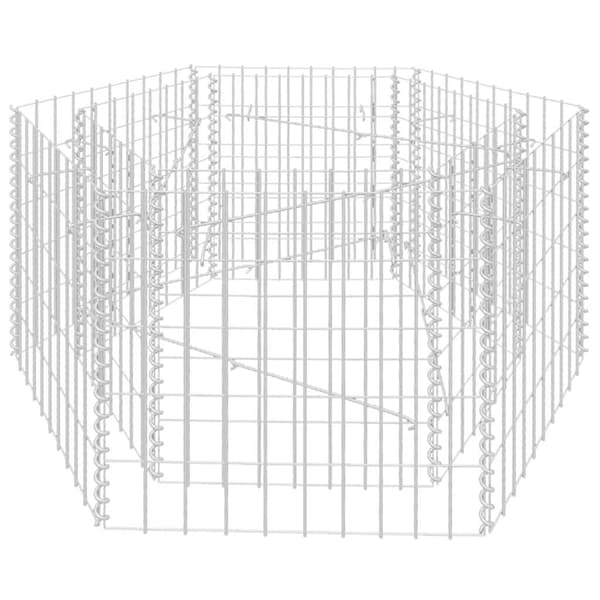 Hexagonal planteringsgabion upphöjd 100x90x50 cm