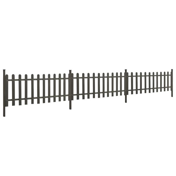Staket med stolpar 3 st WPC 614x80 cm
