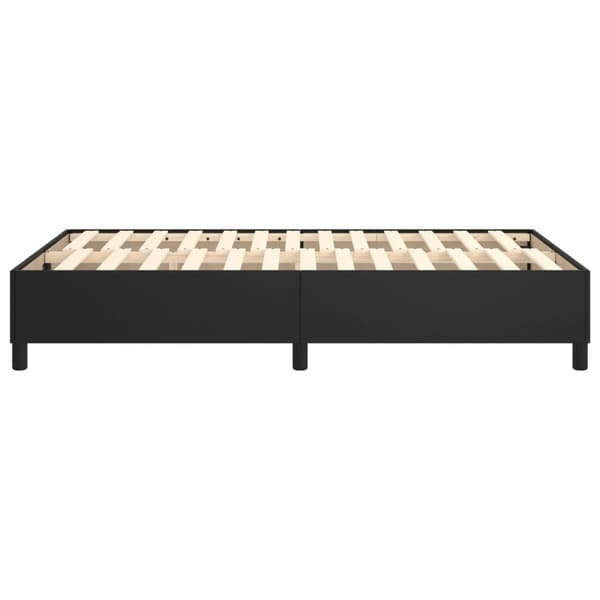 Boxspring-sängram svart 120x200 cm konstläder